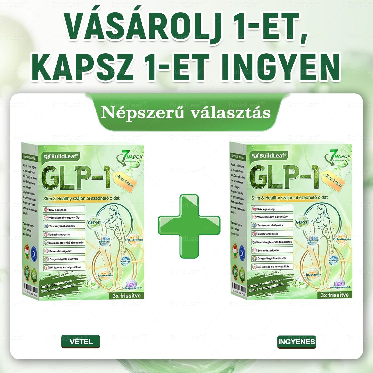 🔥Karácsonyi limitált | BuildLeaf® GLP-1 8-in-1 Orális Megoldás ✅ Támogatja az elhízás kezelését, a szív- és érrendszeri egészséget, a cukorbetegséget, az alvási apnoét, a bélrendszer egészségét, miközben feszesíti a bőrt és növeli az energiát.
