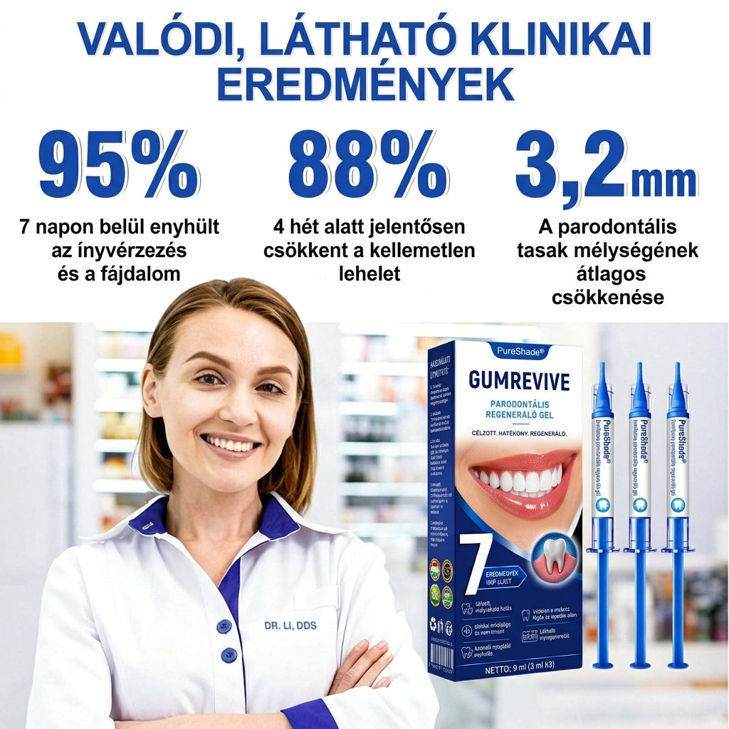 🦷🦷🦷PureShade® 🦷 GumRevive Ínyregeneráló Gél – Az egészségesebb ínyért és magabiztosabb mosolyért 👍