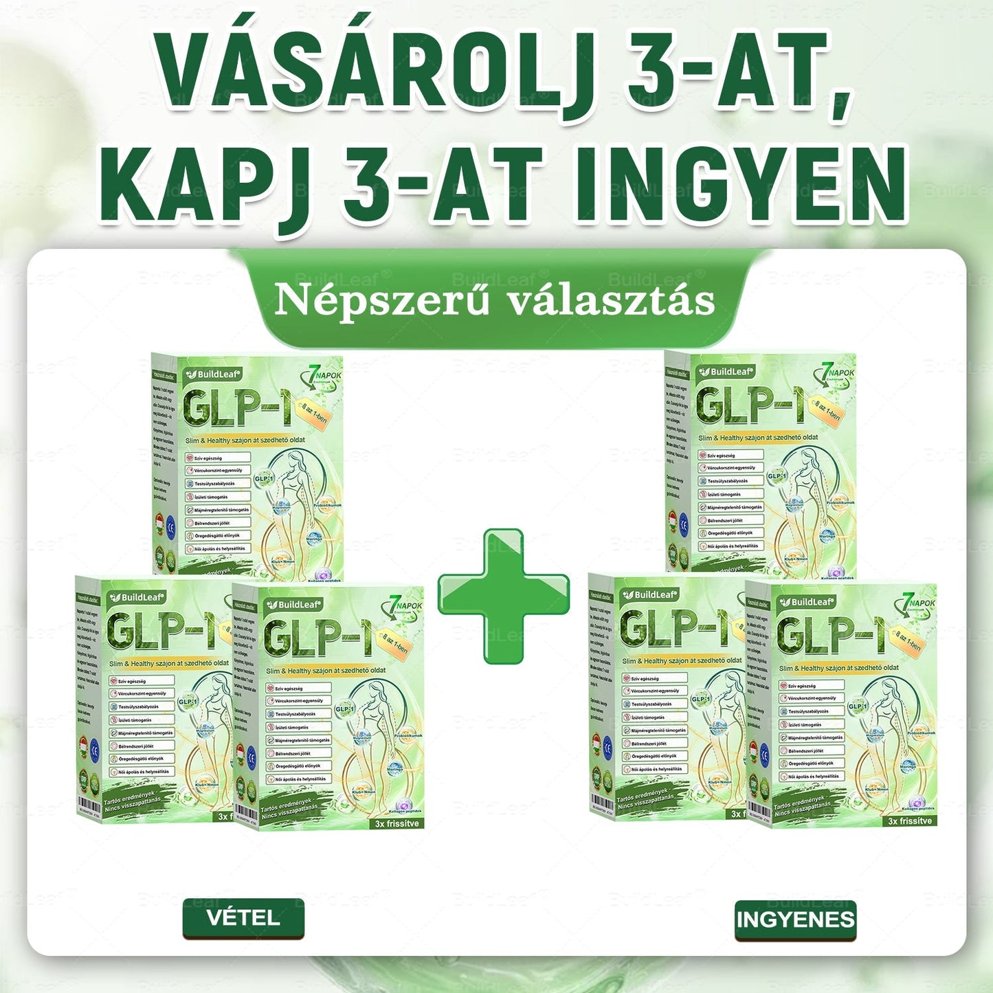 🔥Karácsonyi limitált | BuildLeaf® GLP-1 8-in-1 Orális Megoldás ✅ Támogatja az elhízás kezelését, a szív- és érrendszeri egészséget, a cukorbetegséget, az alvási apnoét, a bélrendszer egészségét, miközben feszesíti a bőrt és növeli az energiát.