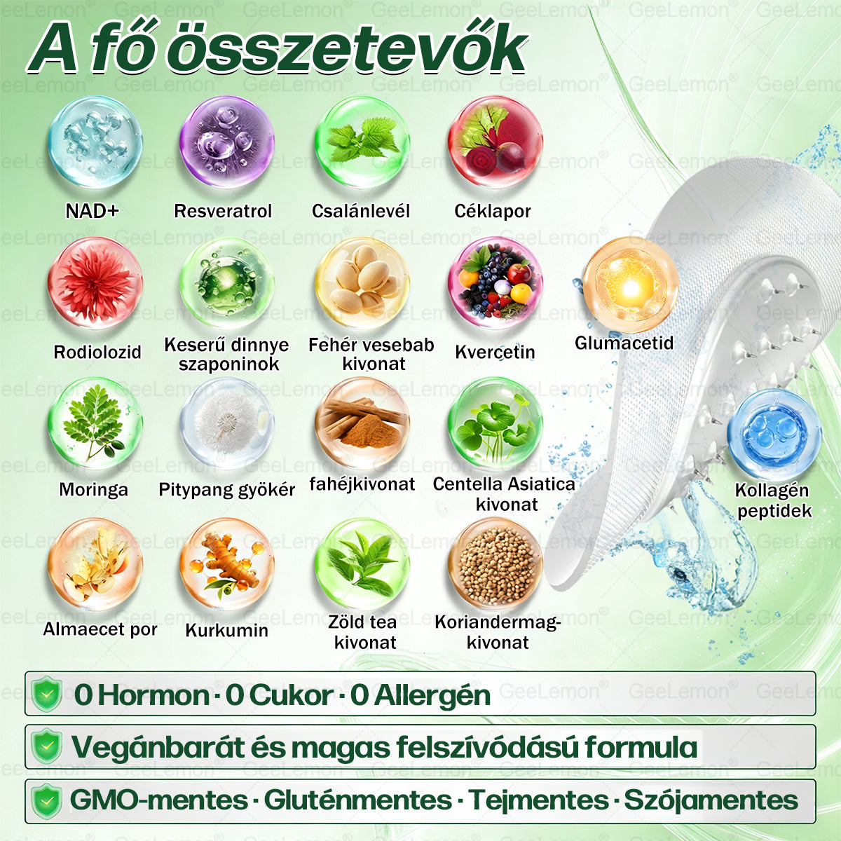 ✅❤️Moringa · Berberine × NAD+ 10-in-1 Advanced Nano GeeLemon® Glumasetide 8az 1-ben Karcsú és EgészségesNano Mikrotűs Tapasz (Napi 1alkalom – látható változásakár 7 nap alatt) ✅ Elhízásra,bőrfeszesítésre,cukorbetegségre, alvásiapnoéra, ízületekre stb HU