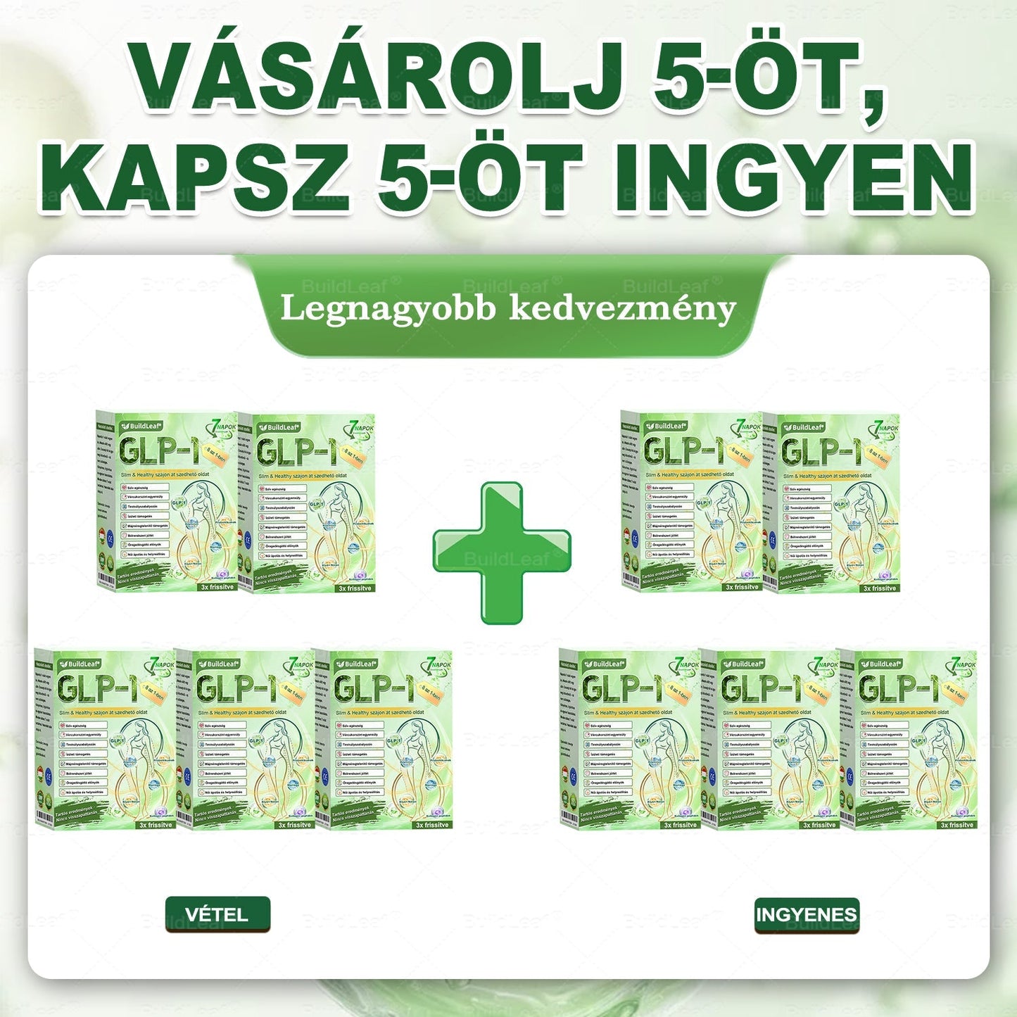 🔥Karácsonyi limitált | BuildLeaf® GLP-1 8-in-1 Orális Megoldás ✅ Támogatja az elhízás kezelését, a szív- és érrendszeri egészséget, a cukorbetegséget, az alvási apnoét, a bélrendszer egészségét, miközben feszesíti a bőrt és növeli az energiát.