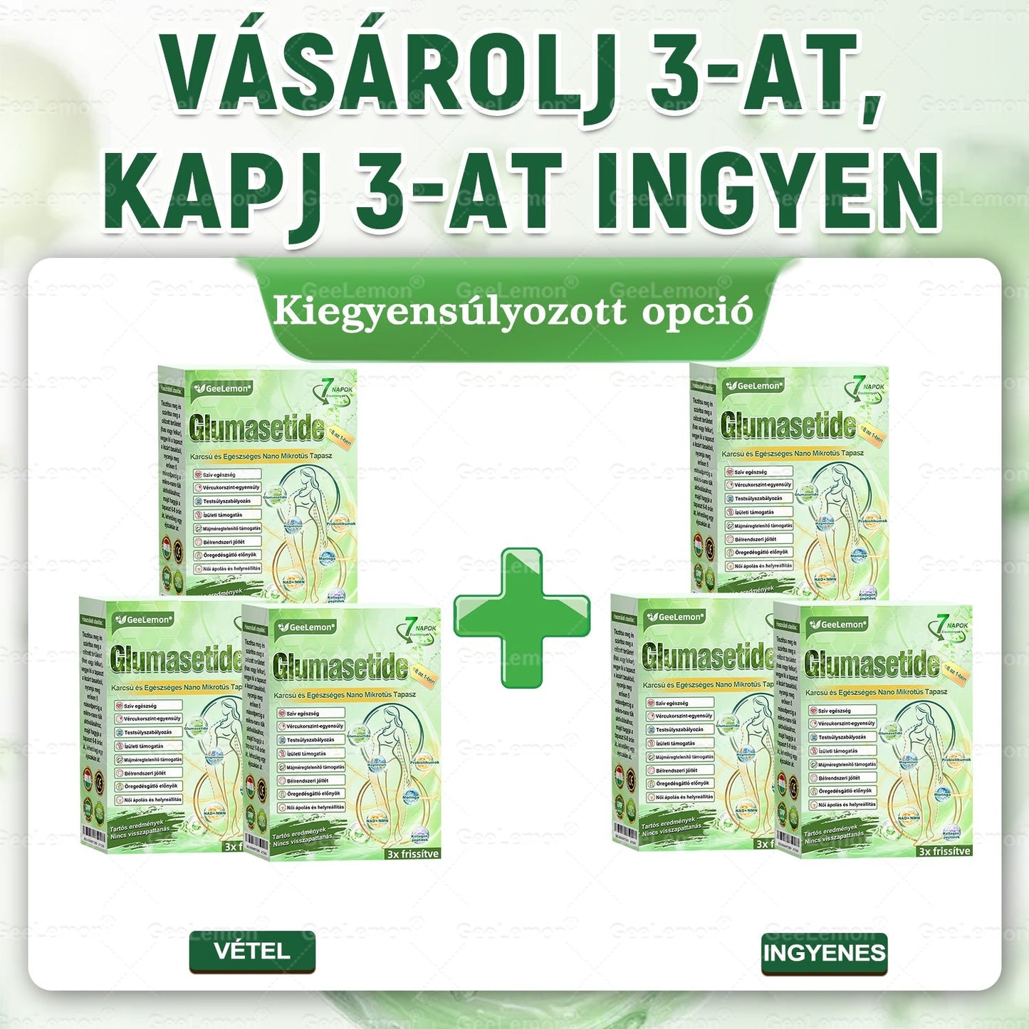 ✅❤️Moringa · Berberine × NAD+ 10-in-1 Advanced Nano GeeLemon® Glumasetide 8az 1-ben Karcsú és EgészségesNano Mikrotűs Tapasz (Napi 1alkalom – látható változásakár 7 nap alatt) ✅ Elhízásra,bőrfeszesítésre,cukorbetegségre, alvásiapnoéra, ízületekre stb HU
