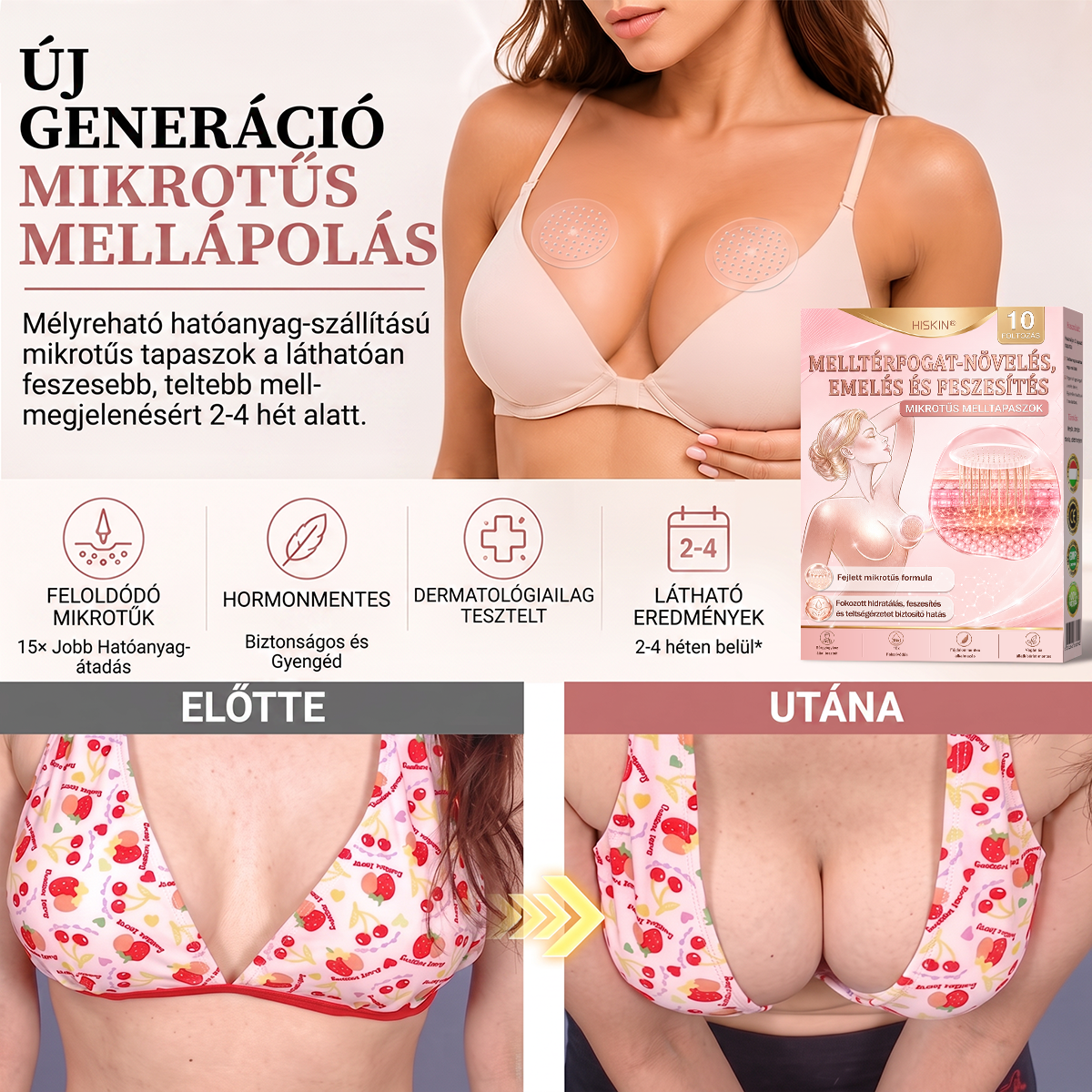 🥇HISKIN® MELLEMELŐ ÉS FESZESÍTŐ MIKROTŰS TAPASZOK