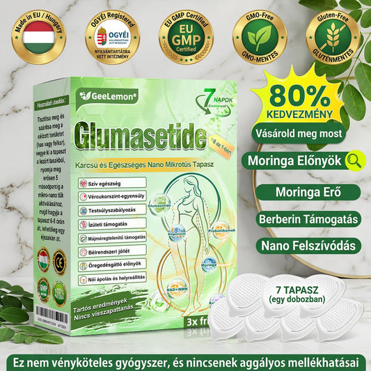 ✅Moringa · Berberine × NAD+ 10-in-1 Advanced Nano GeeLemon® Glumasetide 8az 1-ben Karcsú és EgészségesNano Mikrotűs Tapasz (Napi 1alkalom – látható változásakár 7 nap alatt) ✅ Elhízásra,bőrfeszesítésre,cukorbetegségre, alvásiapnoéra, ízületekre stb HU
